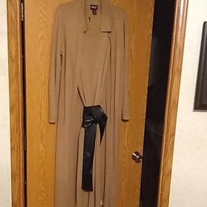 Dress and sweater duster, with belt
